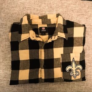 OFFICIAL NFL SAINTS NEW ORLEANS Flannel size Large